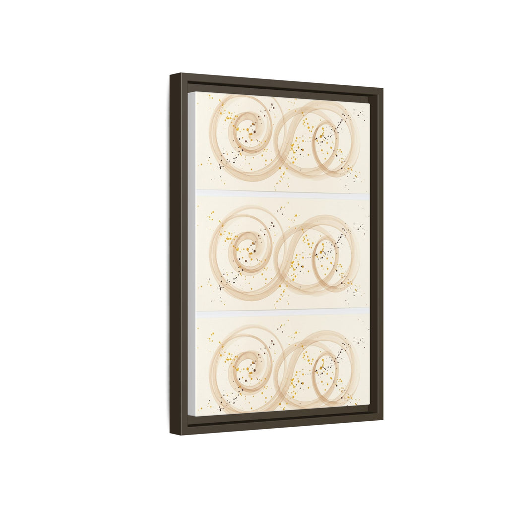 Golden Harmony – Abstract Beige and Gold Canvas Wall Art