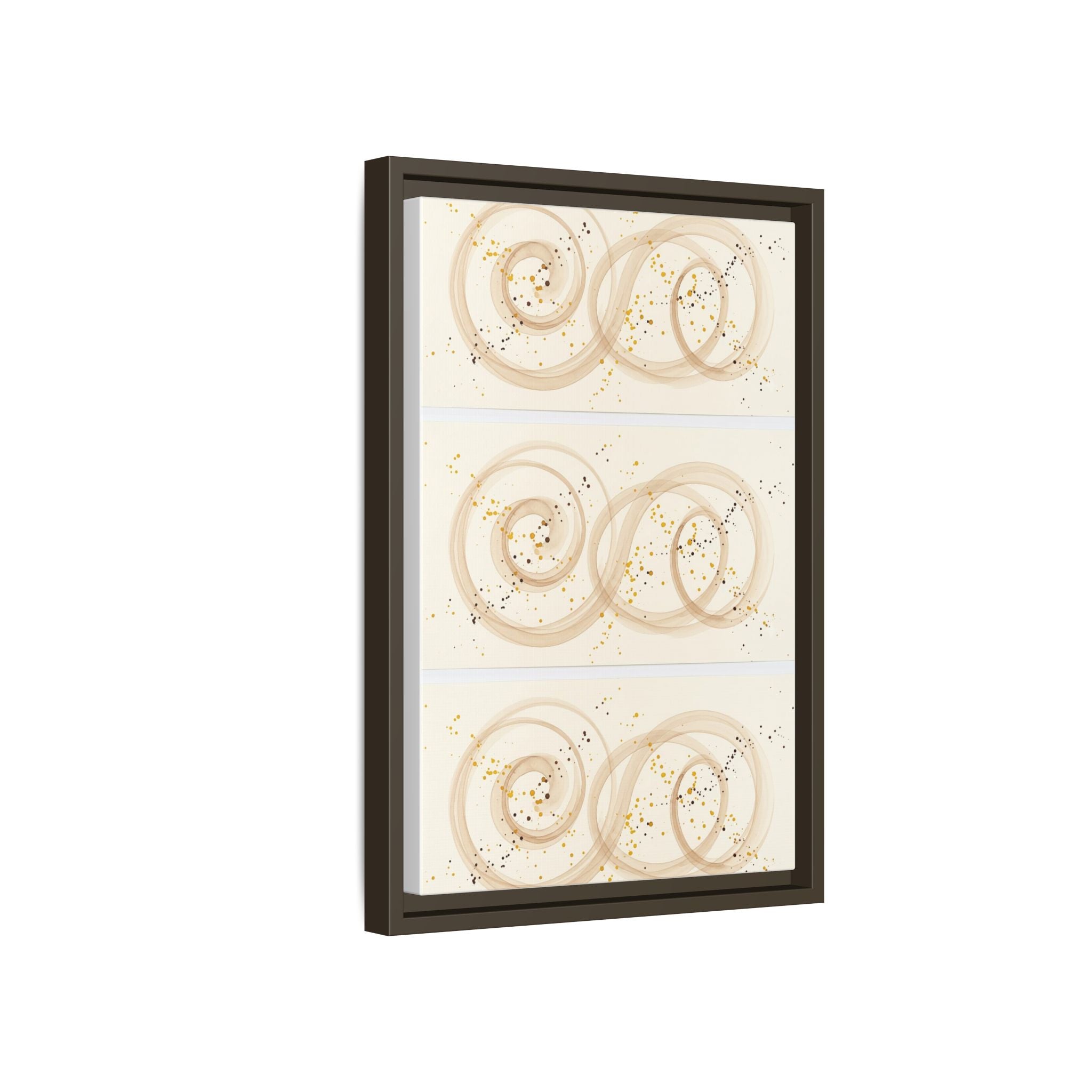 Golden Harmony – Abstract Beige and Gold Canvas Wall Art