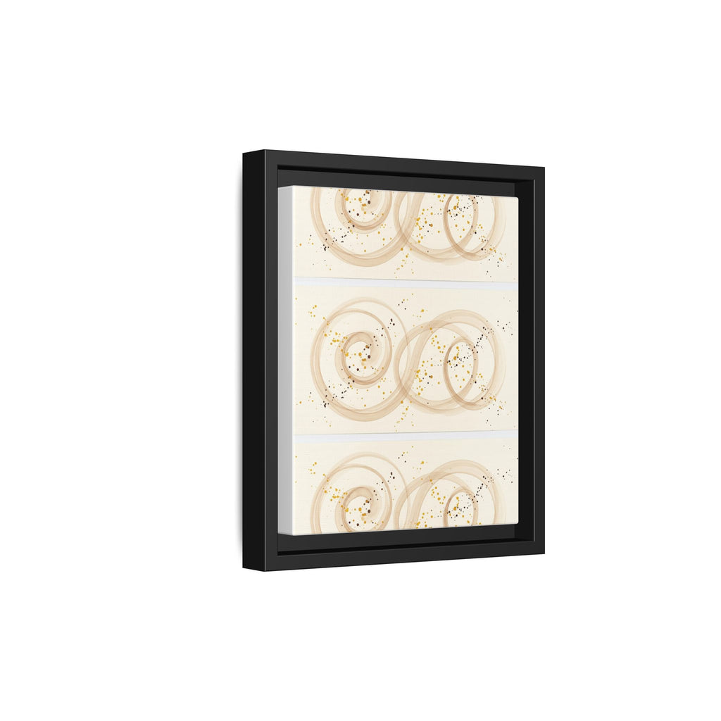 Golden Harmony – Abstract Beige and Gold Canvas Wall Art