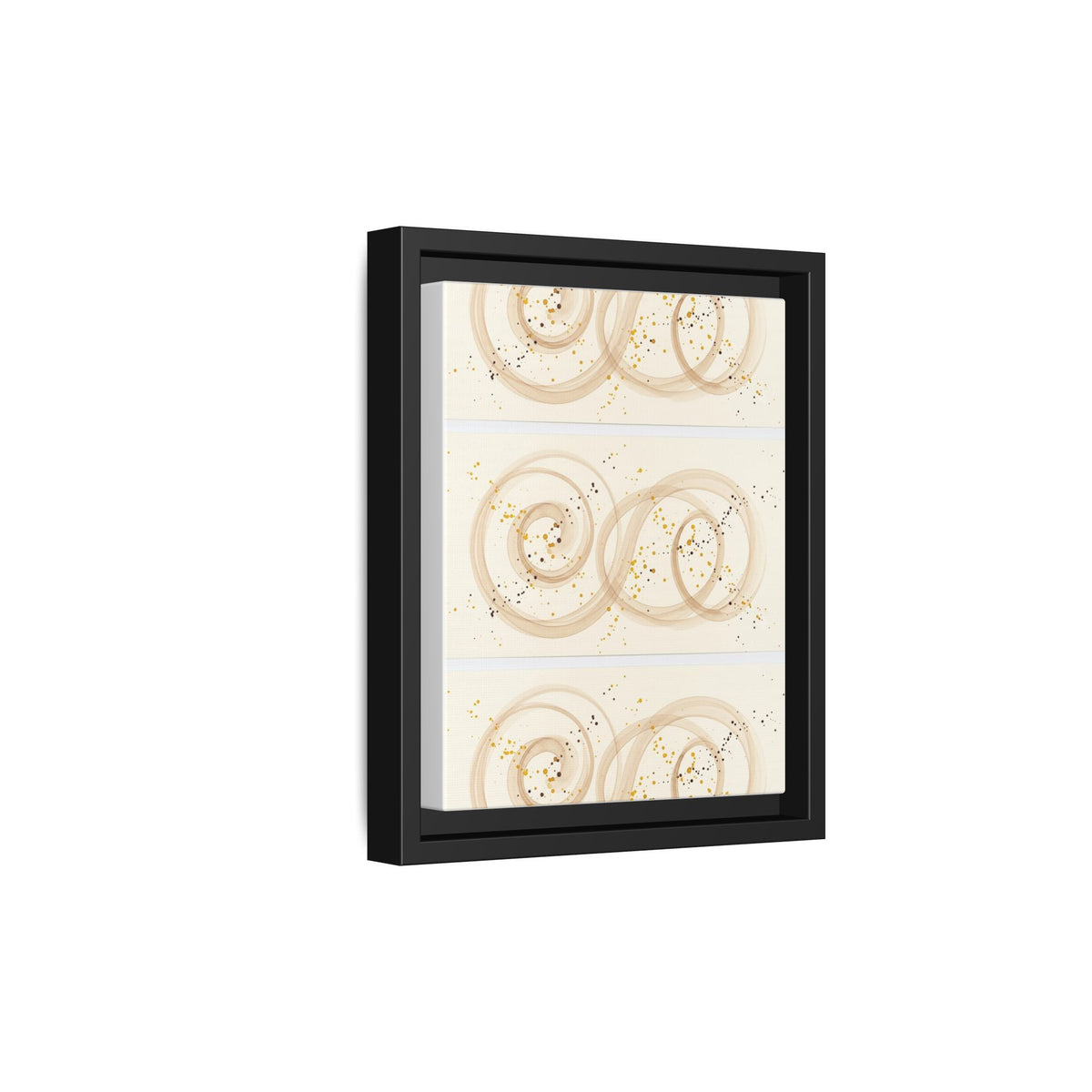 Golden Harmony – Abstract Beige and Gold Canvas Wall Art