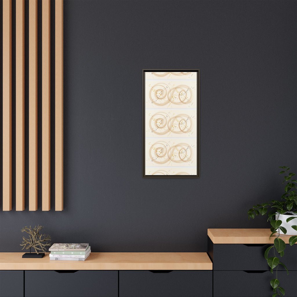 Golden Harmony – Abstract Beige and Gold Canvas Wall Art