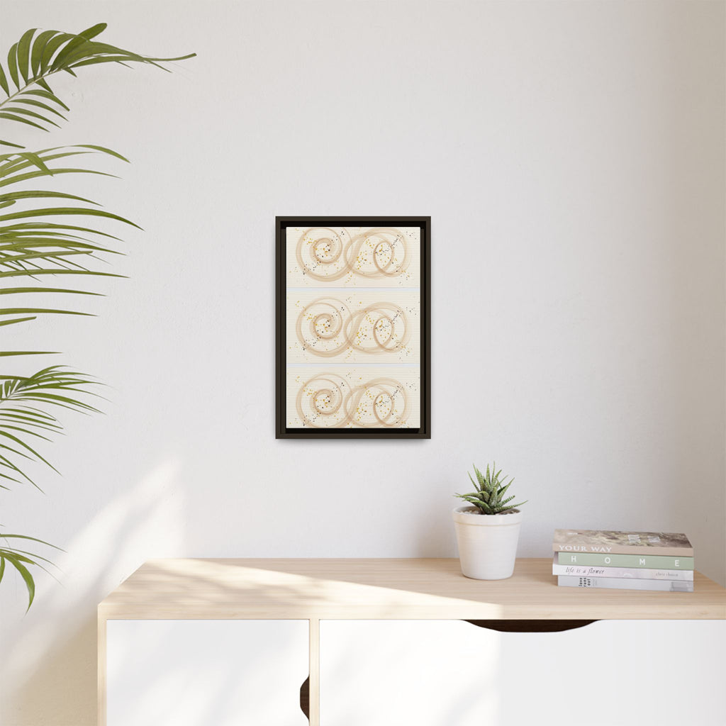 Golden Harmony – Abstract Beige and Gold Canvas Wall Art