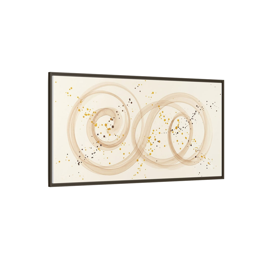 Golden Harmony – Abstract Beige and Gold Canvas Wall Art