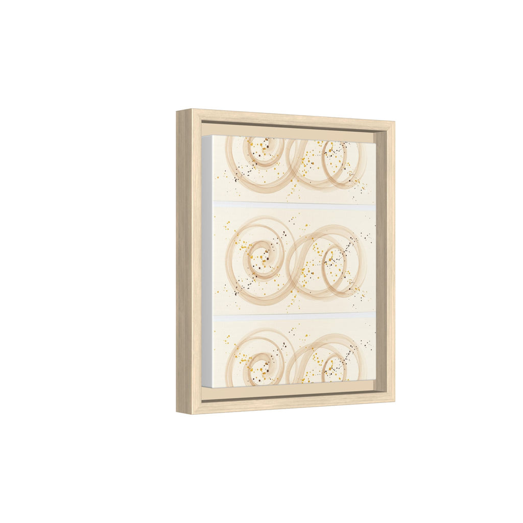 Golden Harmony – Abstract Beige and Gold Canvas Wall Art