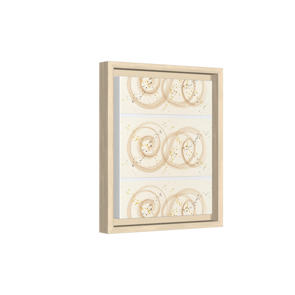 Golden Harmony – Abstract Beige and Gold Canvas Wall Art