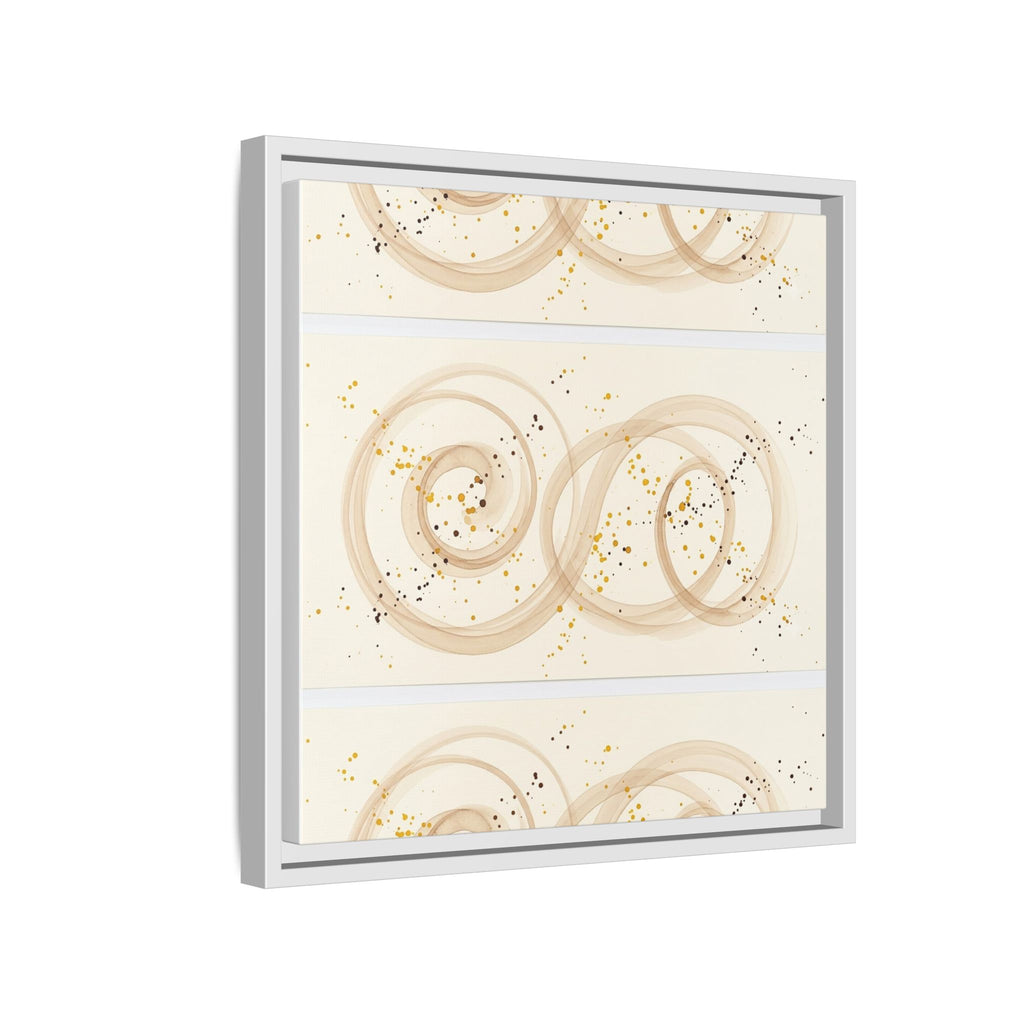 Golden Harmony – Abstract Beige and Gold Canvas Wall Art