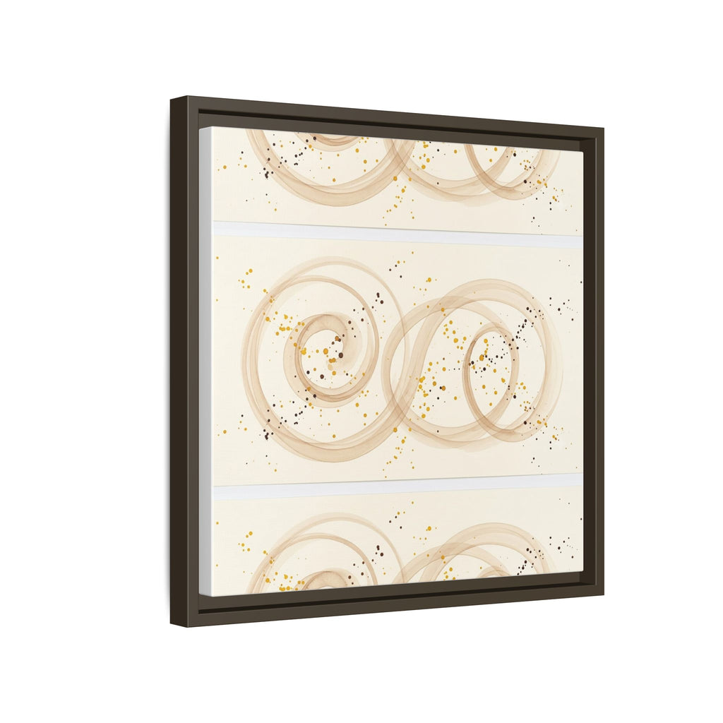 Golden Harmony – Abstract Beige and Gold Canvas Wall Art
