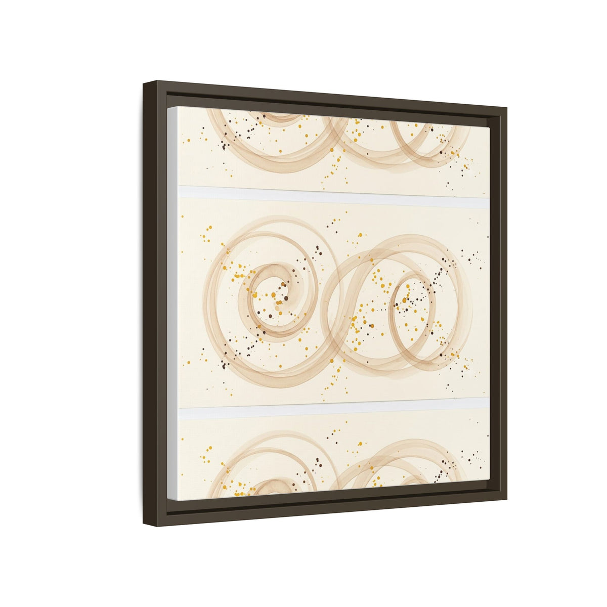 Golden Harmony – Abstract Beige and Gold Canvas Wall Art