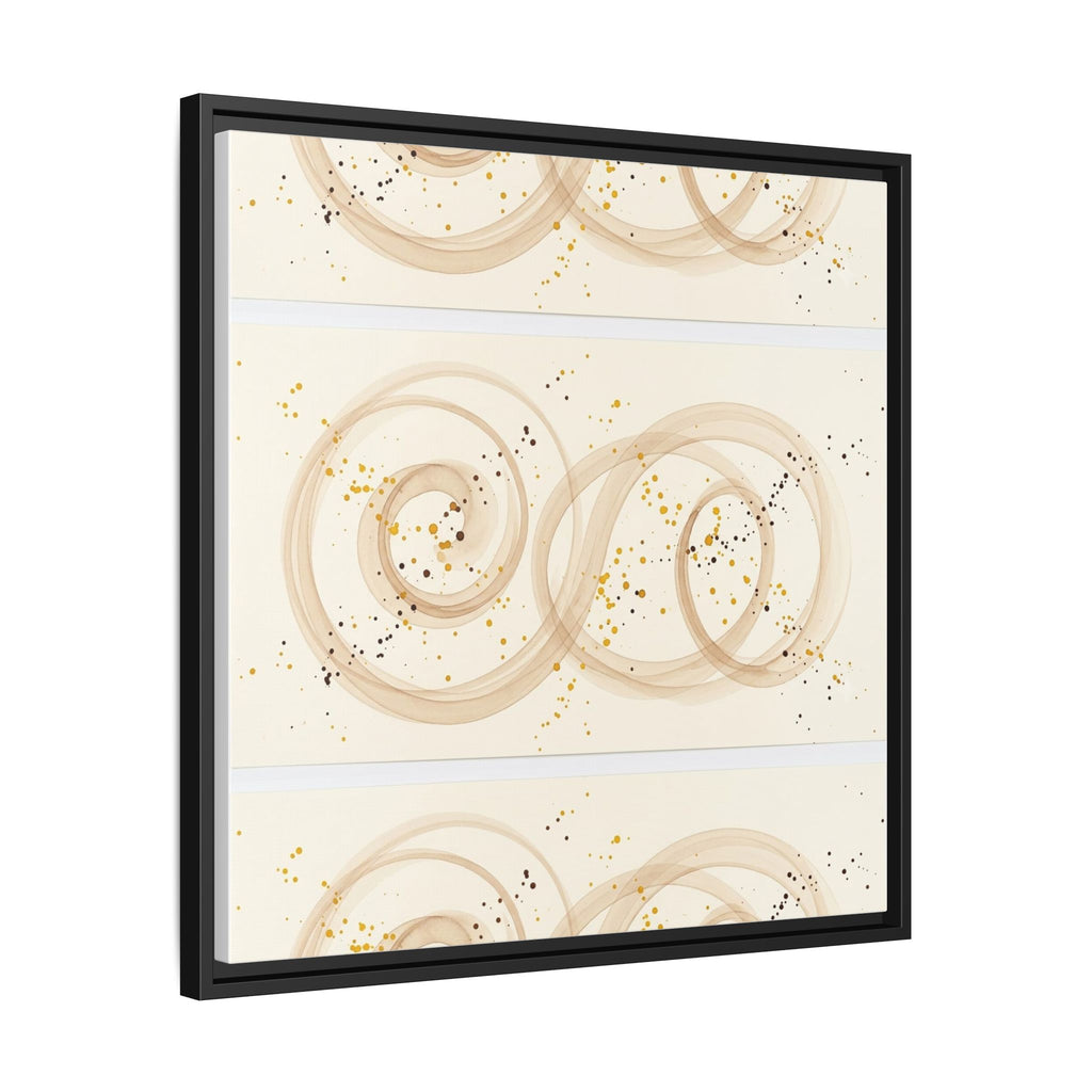 Golden Harmony – Abstract Beige and Gold Canvas Wall Art