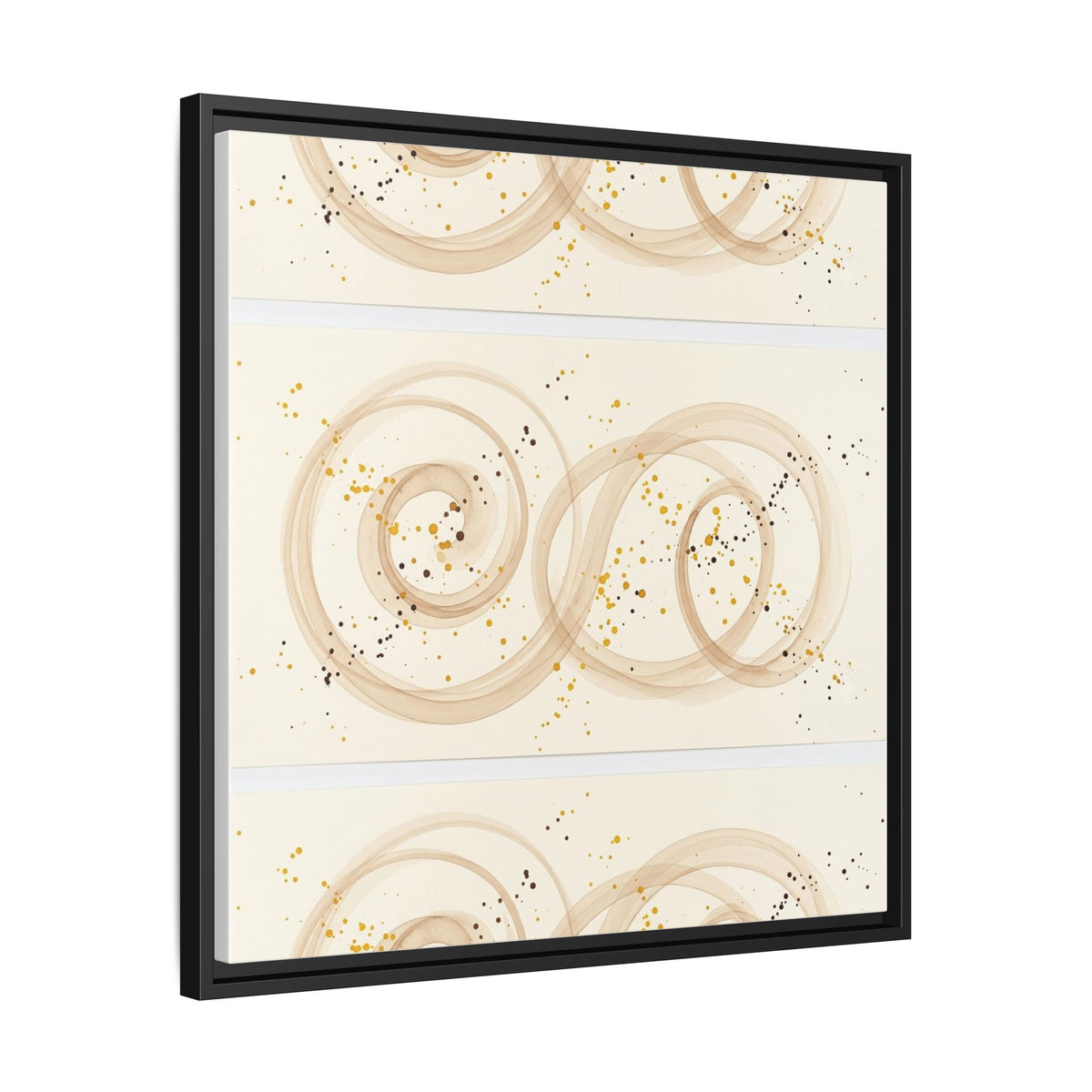 Golden Harmony – Abstract Beige and Gold Canvas Wall Art