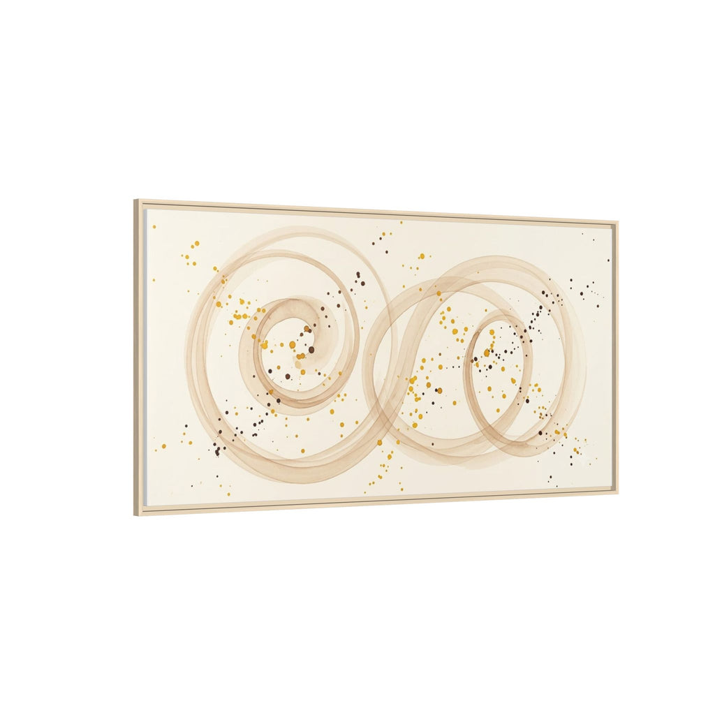 Golden Harmony – Abstract Beige and Gold Canvas Wall Art