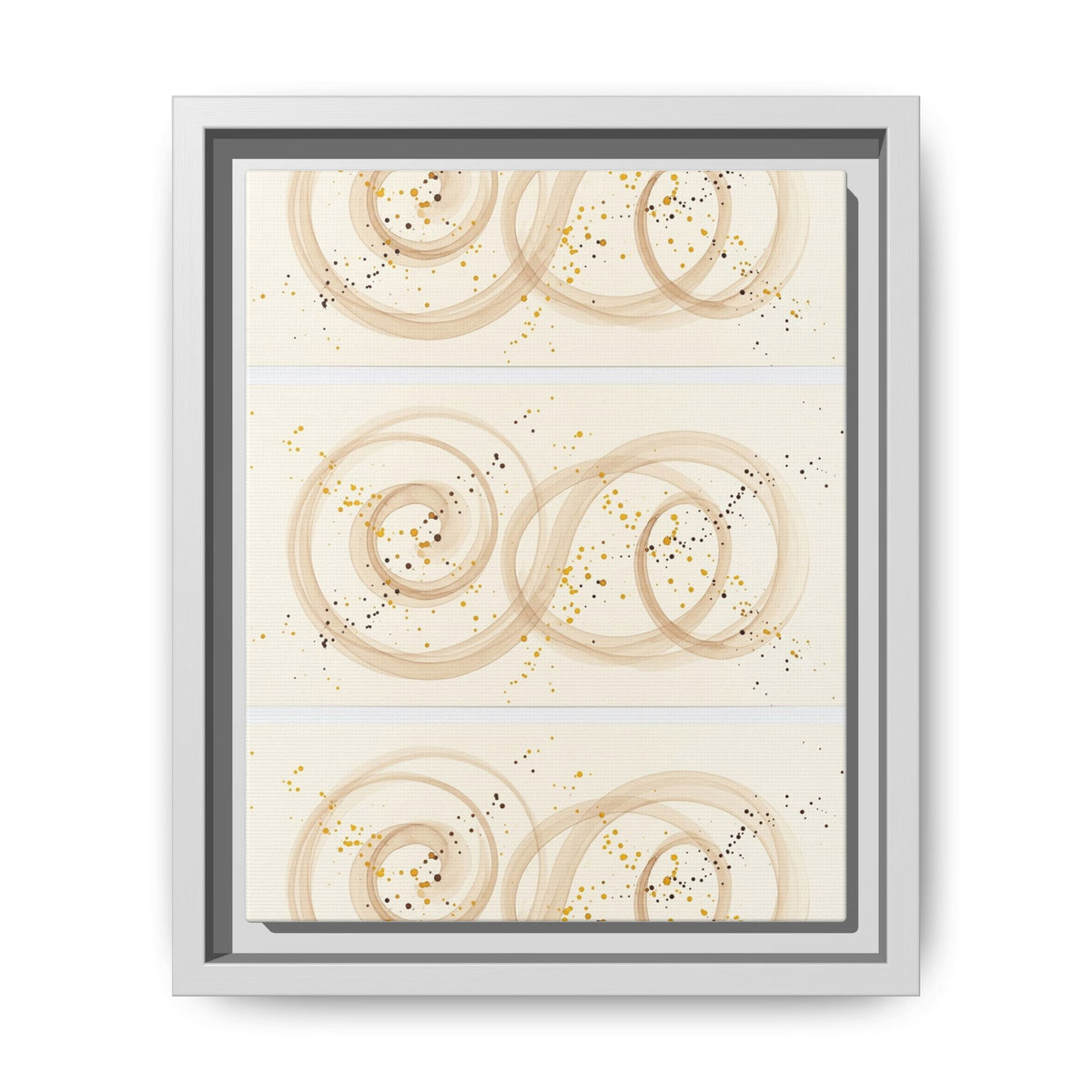 Golden Harmony – Abstract Beige and Gold Canvas Wall Art
