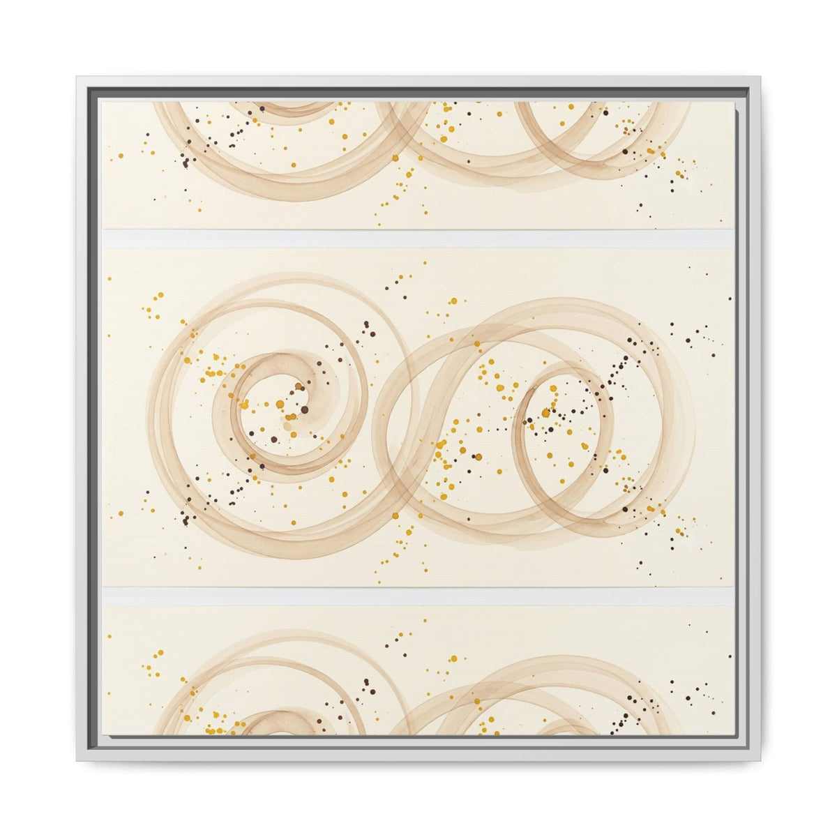 Golden Harmony – Abstract Beige and Gold Canvas Wall Art