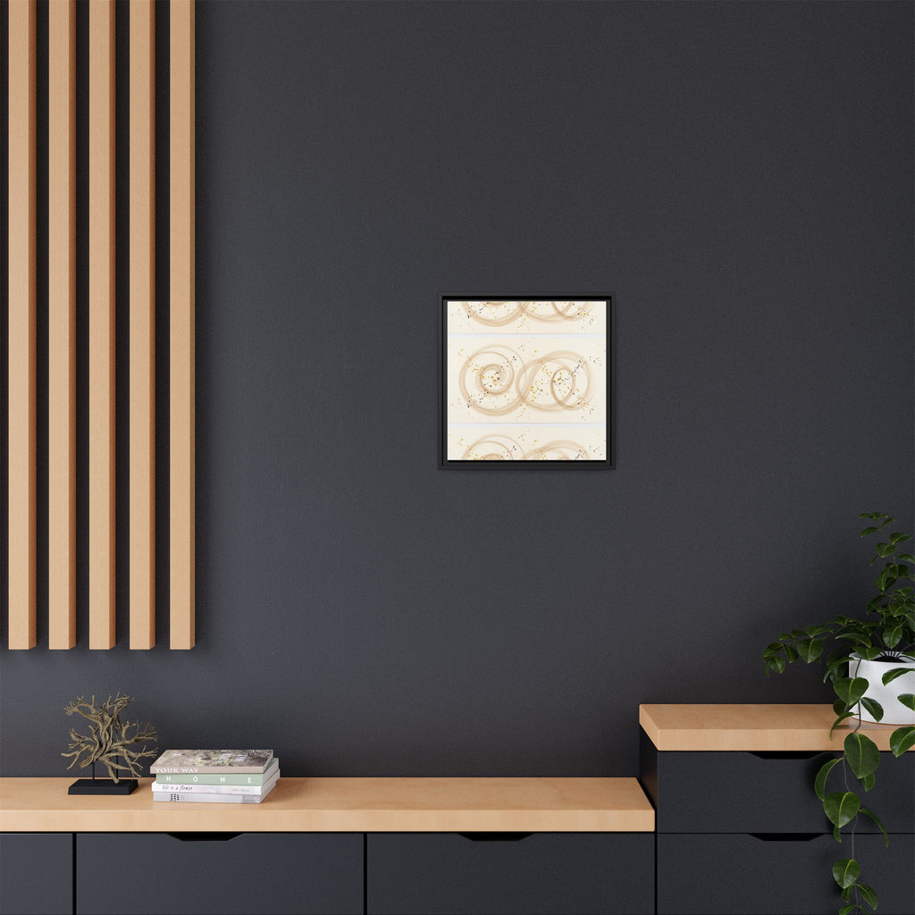 Golden Harmony – Abstract Beige and Gold Canvas Wall Art