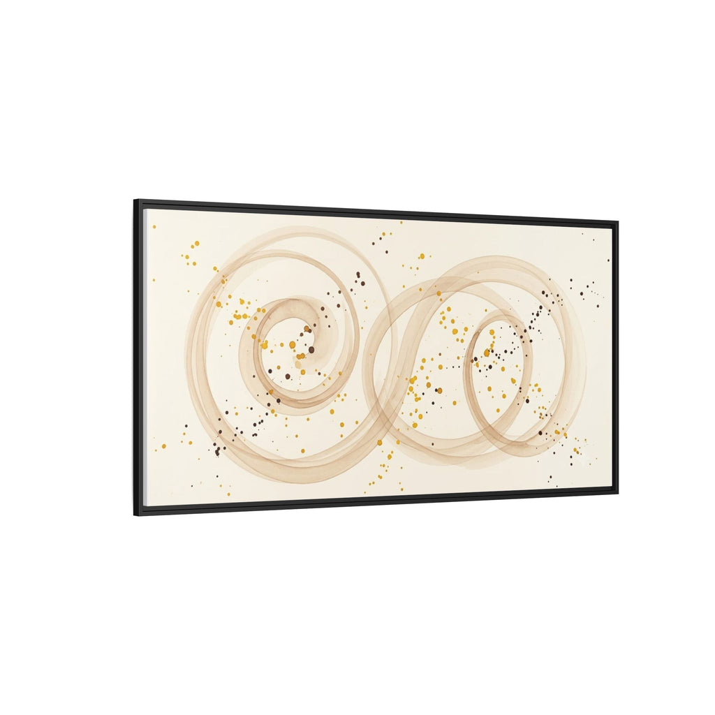 Golden Harmony – Abstract Beige and Gold Canvas Wall Art