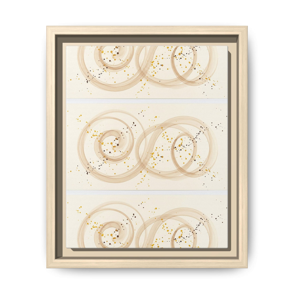 Golden Harmony – Abstract Beige and Gold Canvas Wall Art