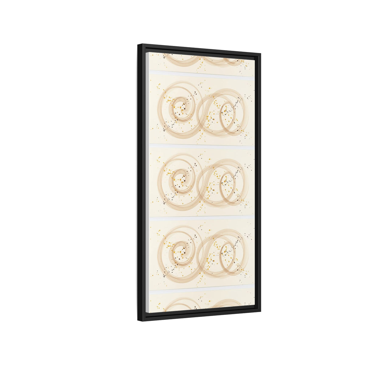 Golden Harmony – Abstract Beige and Gold Canvas Wall Art