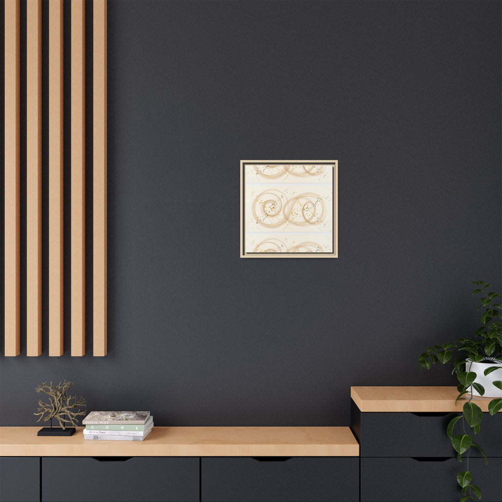 Golden Harmony – Abstract Beige and Gold Canvas Wall Art