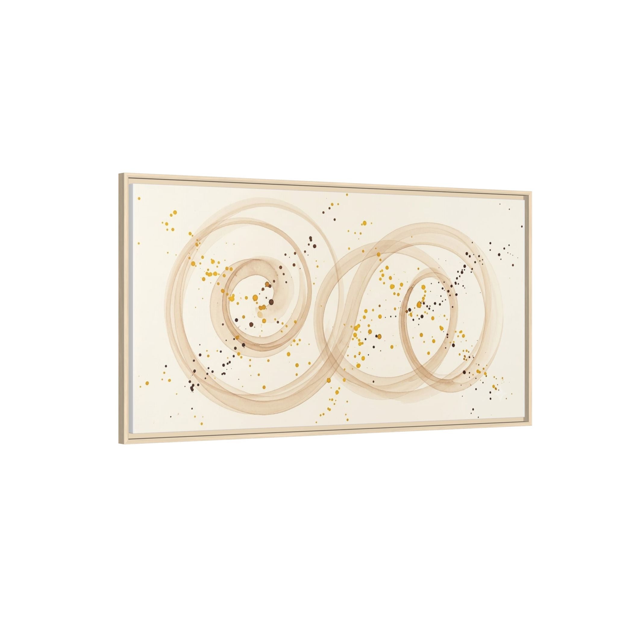 Golden Harmony – Abstract Beige and Gold Canvas Wall Art
