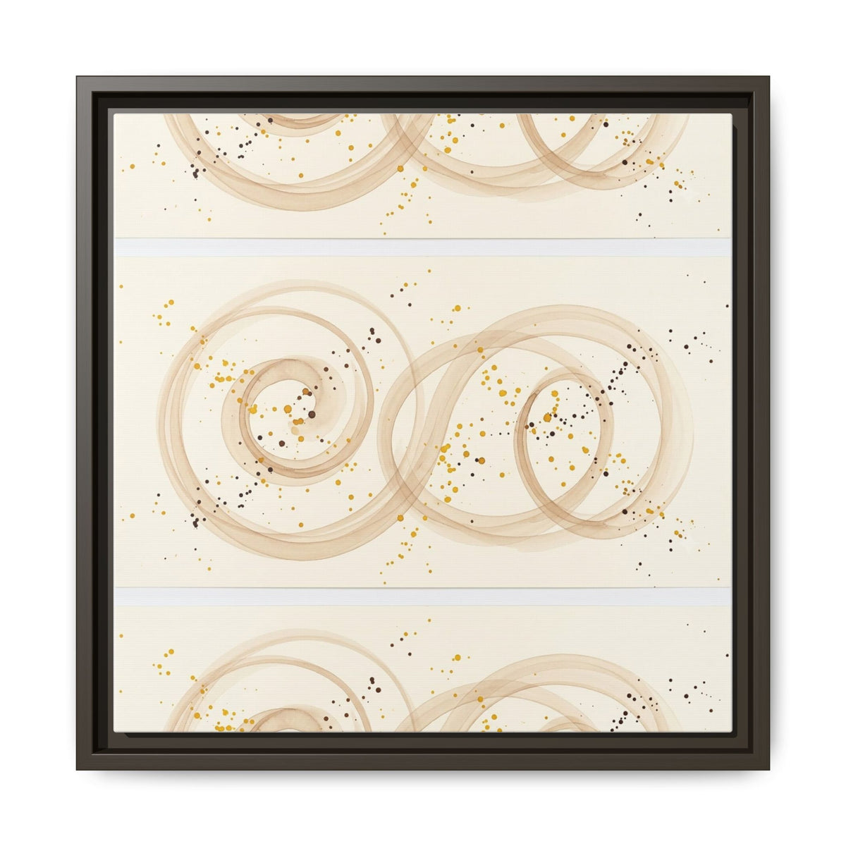 Golden Harmony – Abstract Beige and Gold Canvas Wall Art
