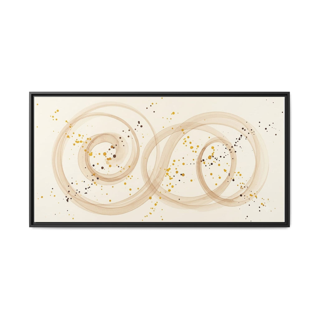 Golden Harmony – Abstract Beige and Gold Canvas Wall Art