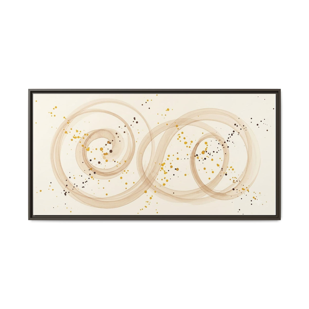 Golden Harmony – Abstract Beige and Gold Canvas Wall Art