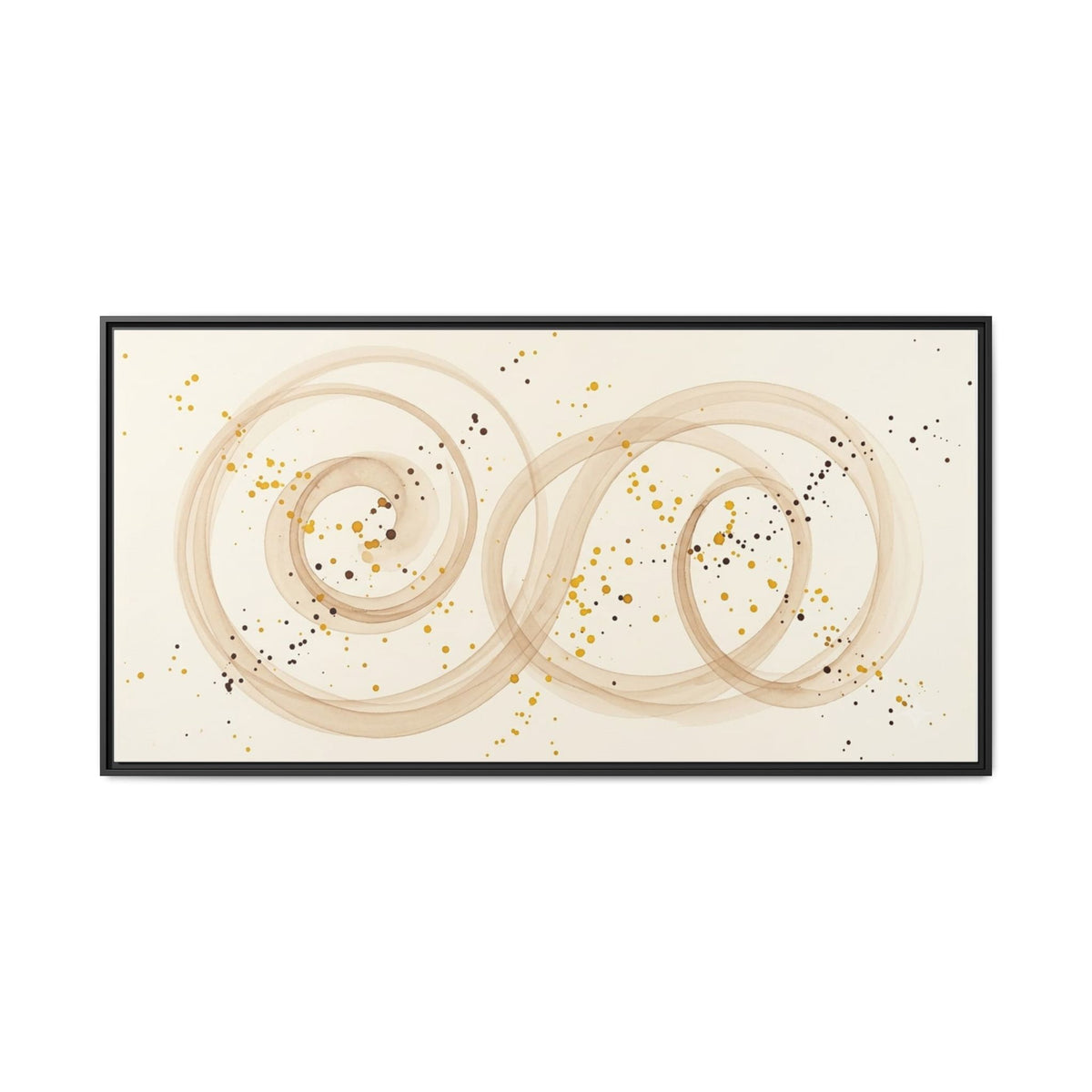 Golden Harmony – Abstract Beige and Gold Canvas Wall Art