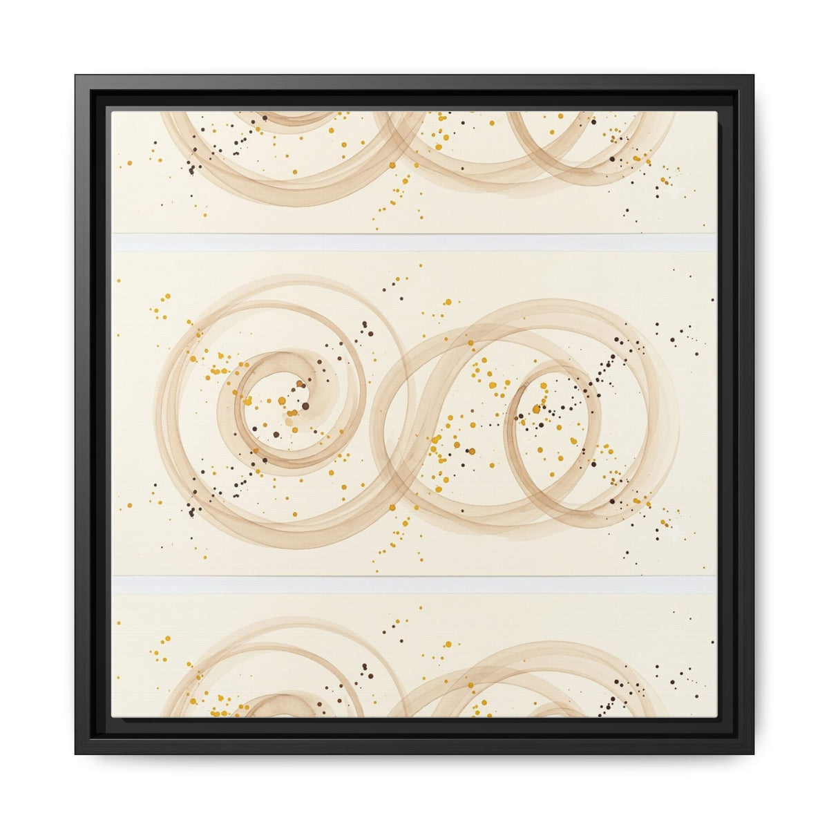 Golden Harmony – Abstract Beige and Gold Canvas Wall Art