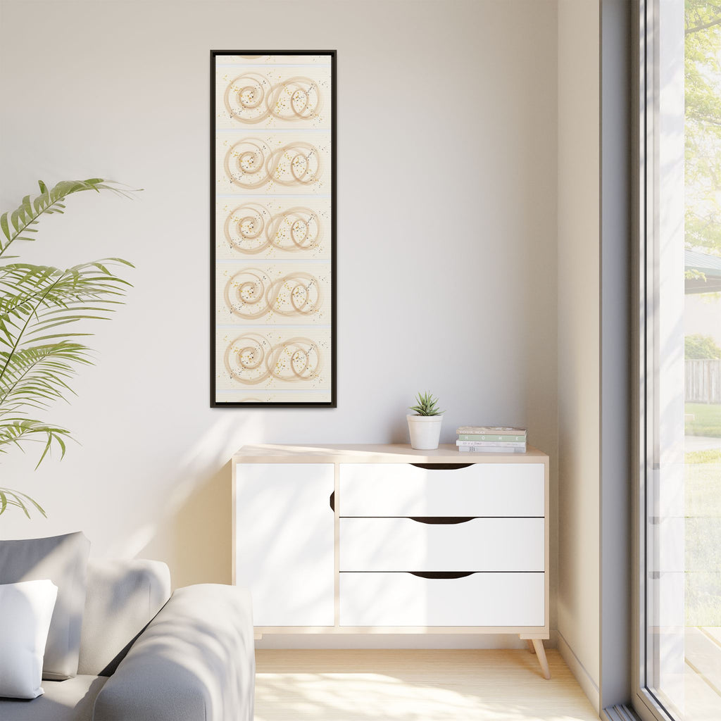 Golden Harmony – Abstract Beige and Gold Canvas Wall Art