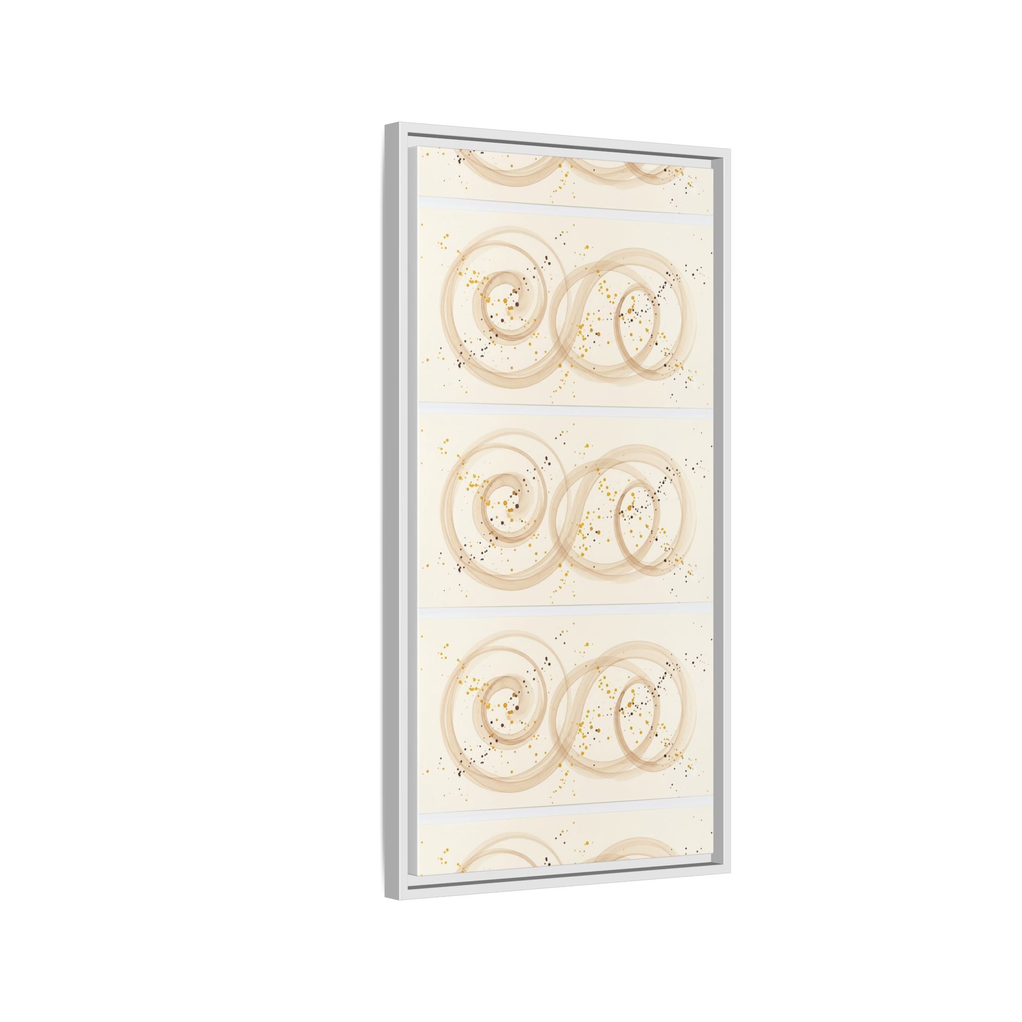 Golden Harmony – Abstract Beige and Gold Canvas Wall Art