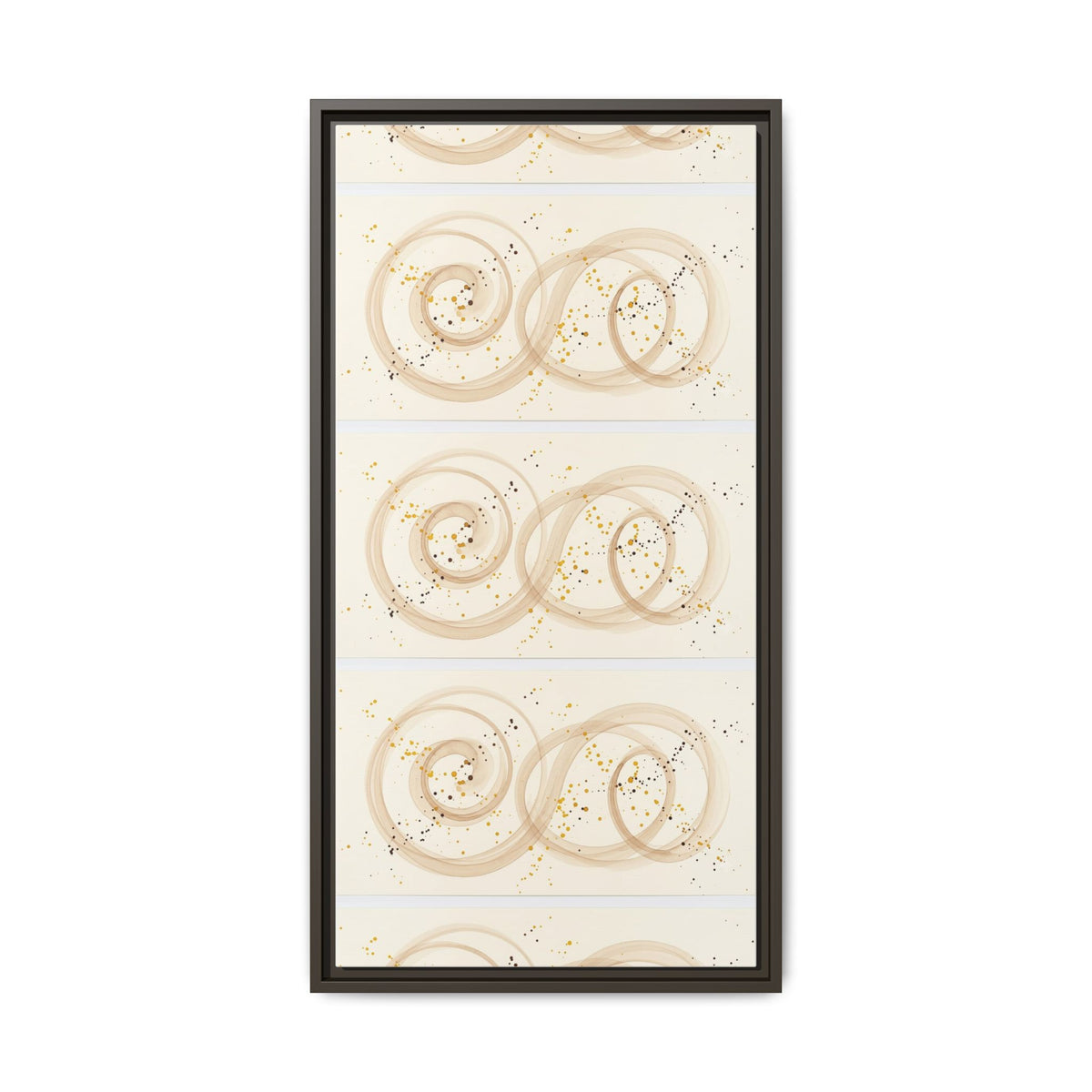 Golden Harmony – Abstract Beige and Gold Canvas Wall Art