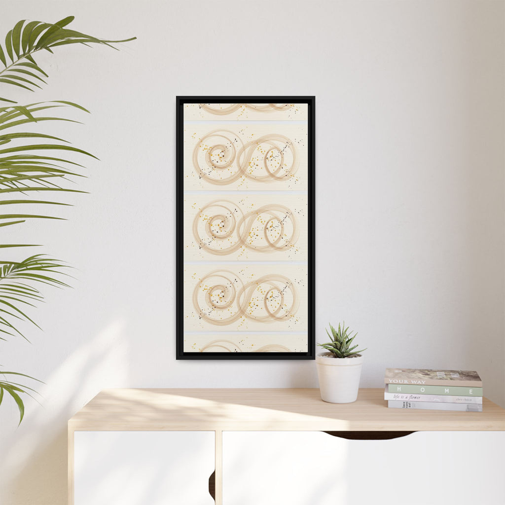 Golden Harmony – Abstract Beige and Gold Canvas Wall Art