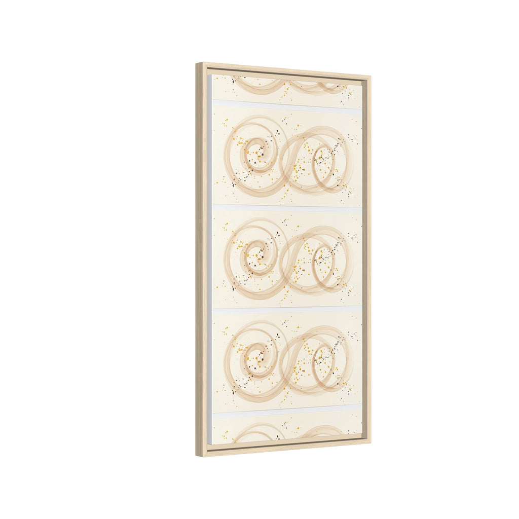 Golden Harmony – Abstract Beige and Gold Canvas Wall Art