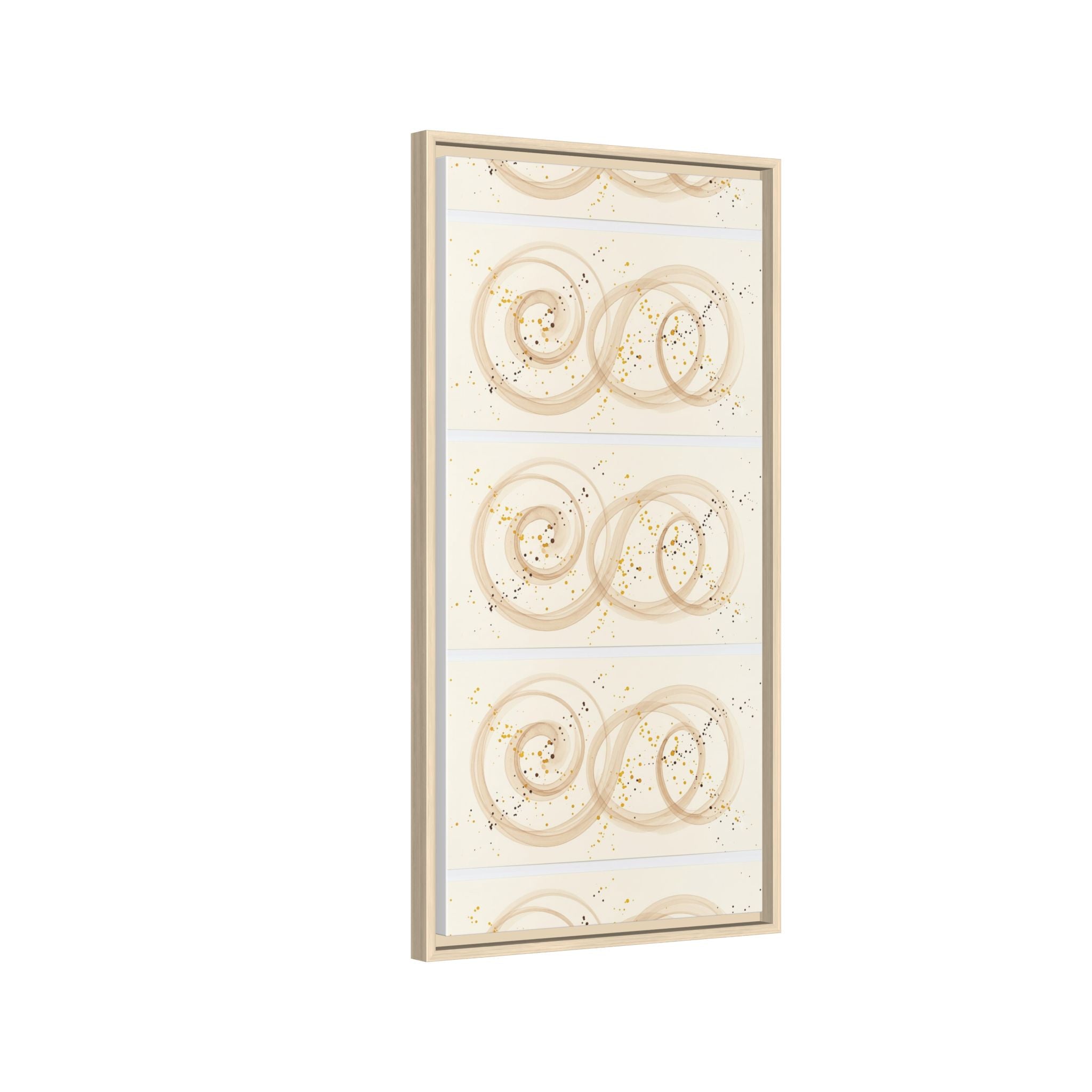 Golden Harmony – Abstract Beige and Gold Canvas Wall Art