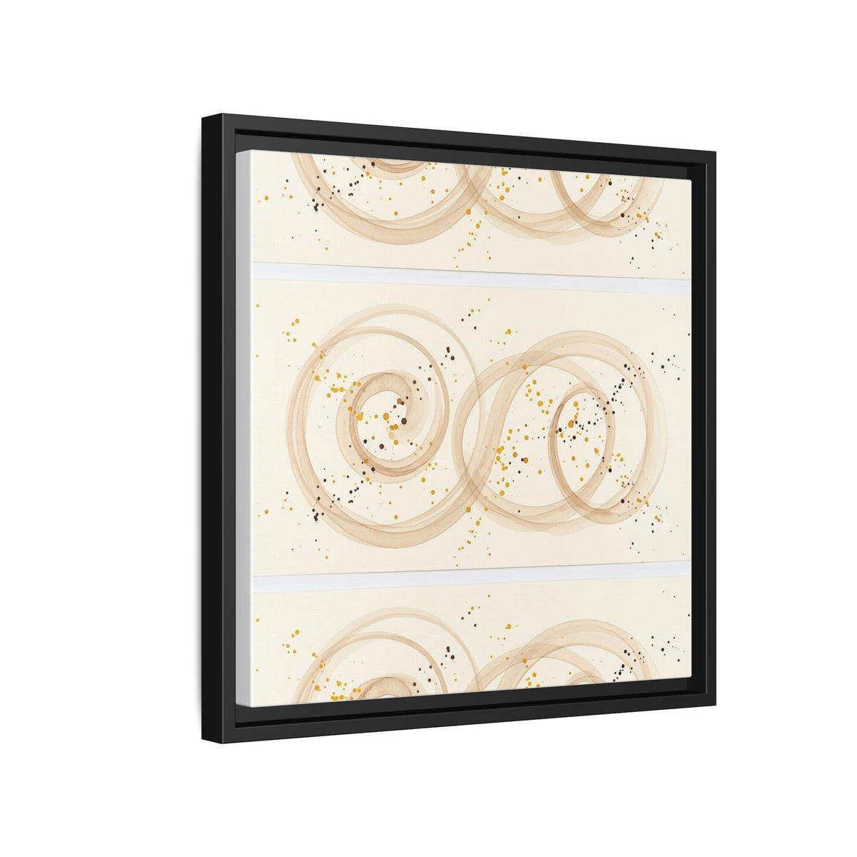 Golden Harmony – Abstract Beige and Gold Canvas Wall Art