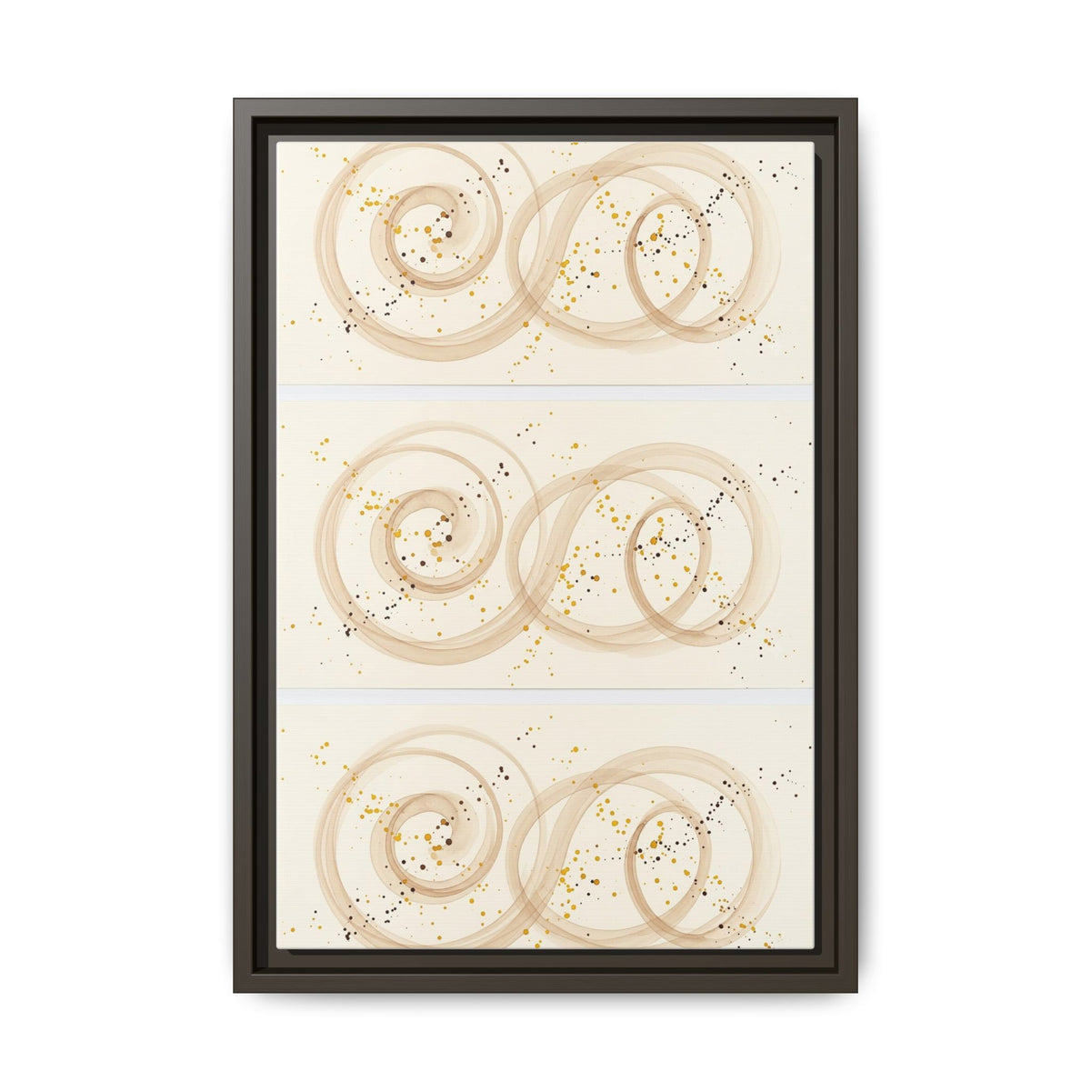 Golden Harmony – Abstract Beige and Gold Canvas Wall Art