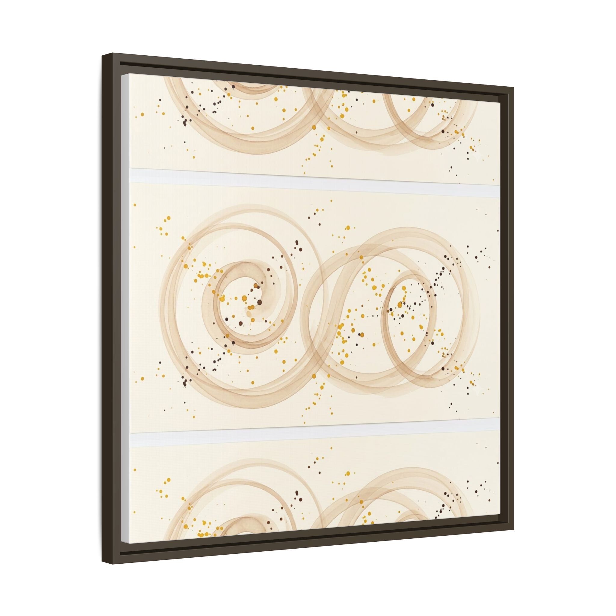 Golden Harmony – Abstract Beige and Gold Canvas Wall Art