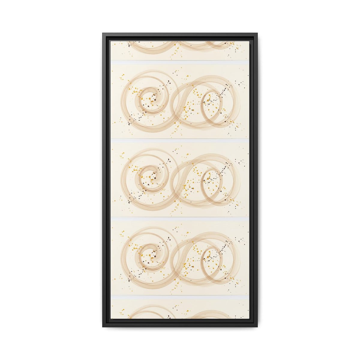 Golden Harmony – Abstract Beige and Gold Canvas Wall Art