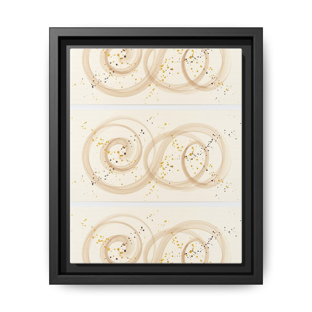 Golden Harmony – Abstract Beige and Gold Canvas Wall Art