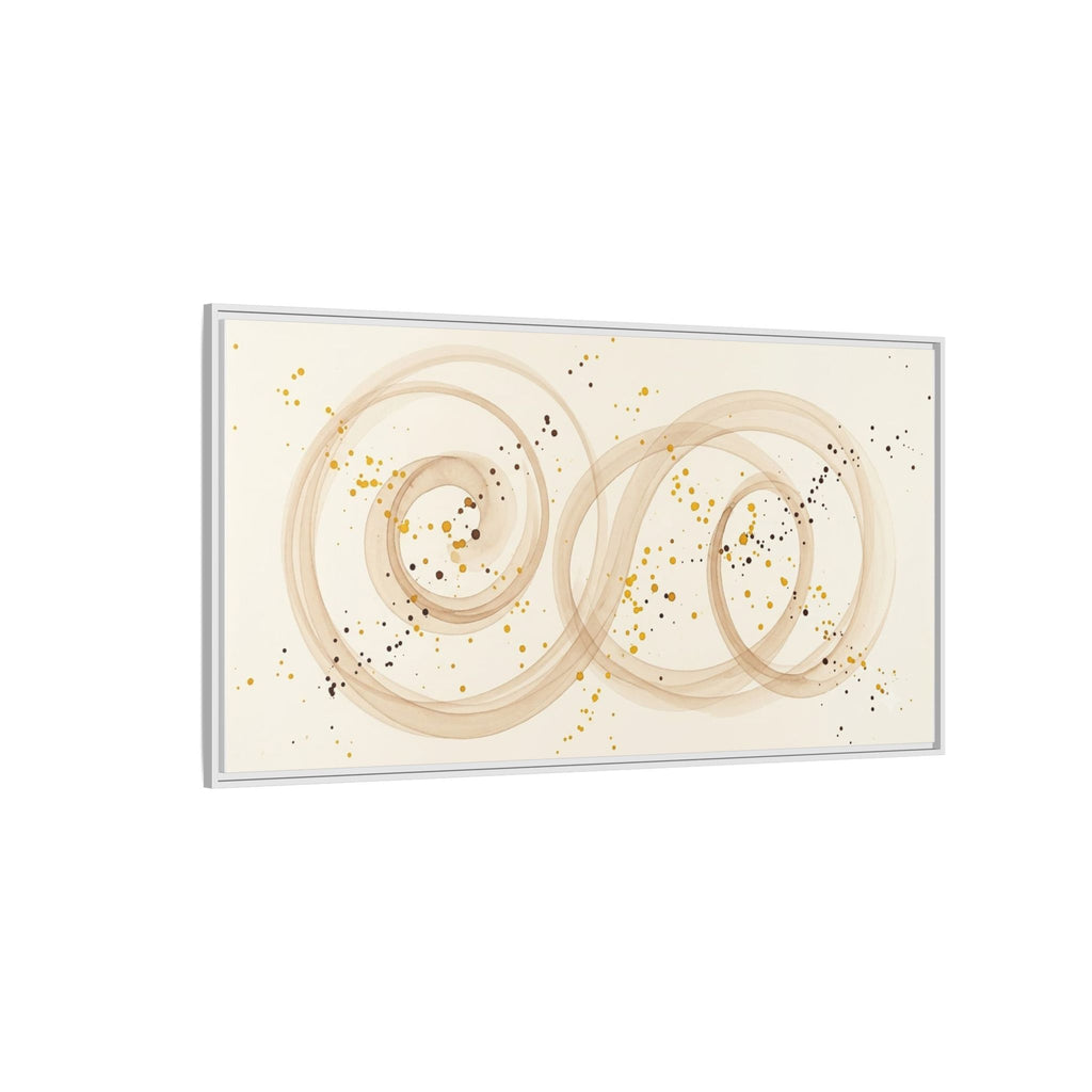 Golden Harmony – Abstract Beige and Gold Canvas Wall Art
