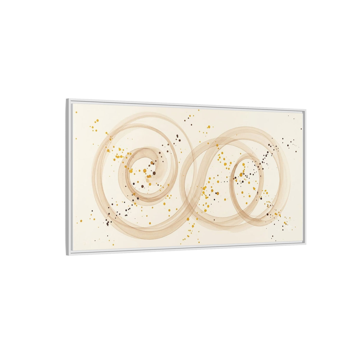 Golden Harmony – Abstract Beige and Gold Canvas Wall Art