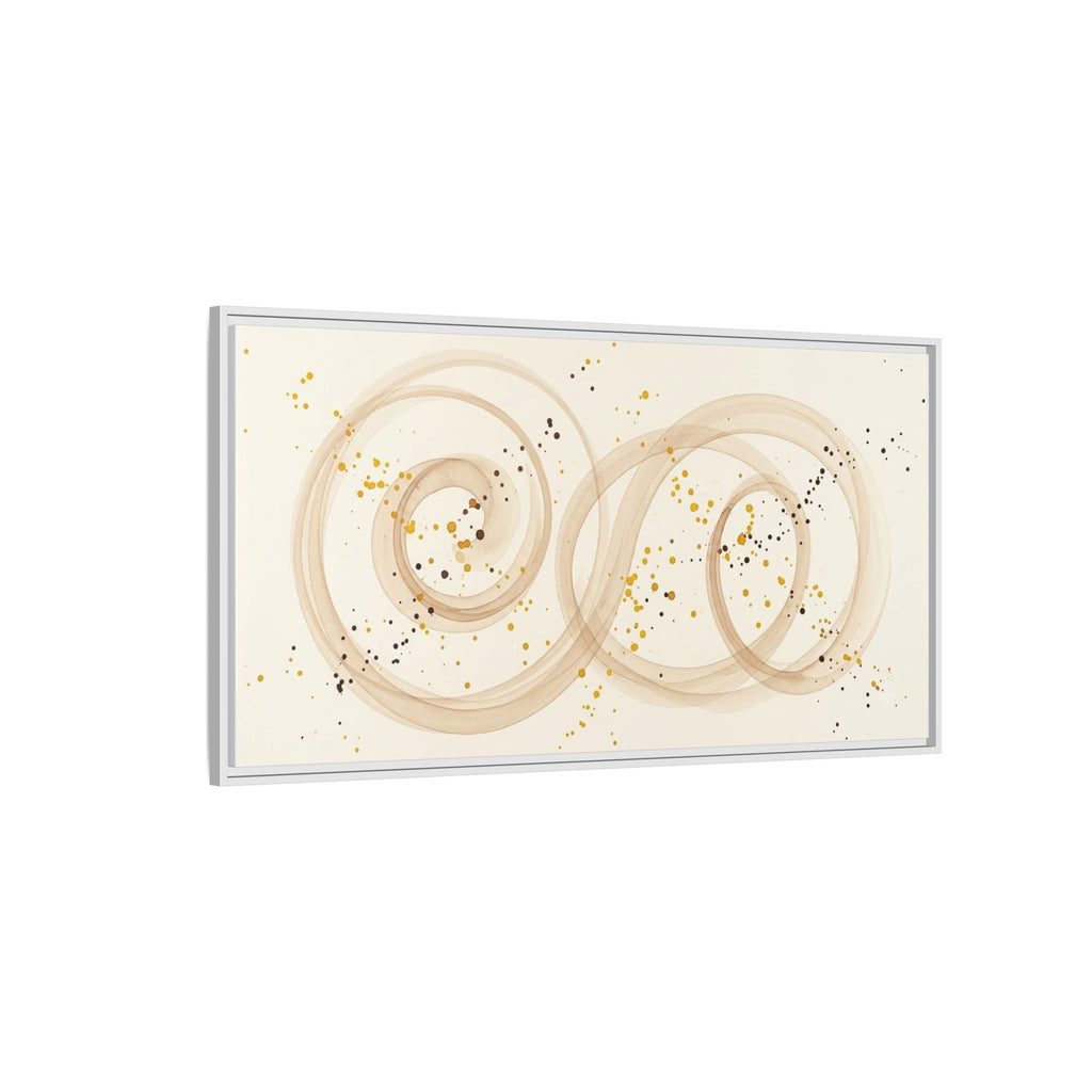 Golden Harmony – Abstract Beige and Gold Canvas Wall Art