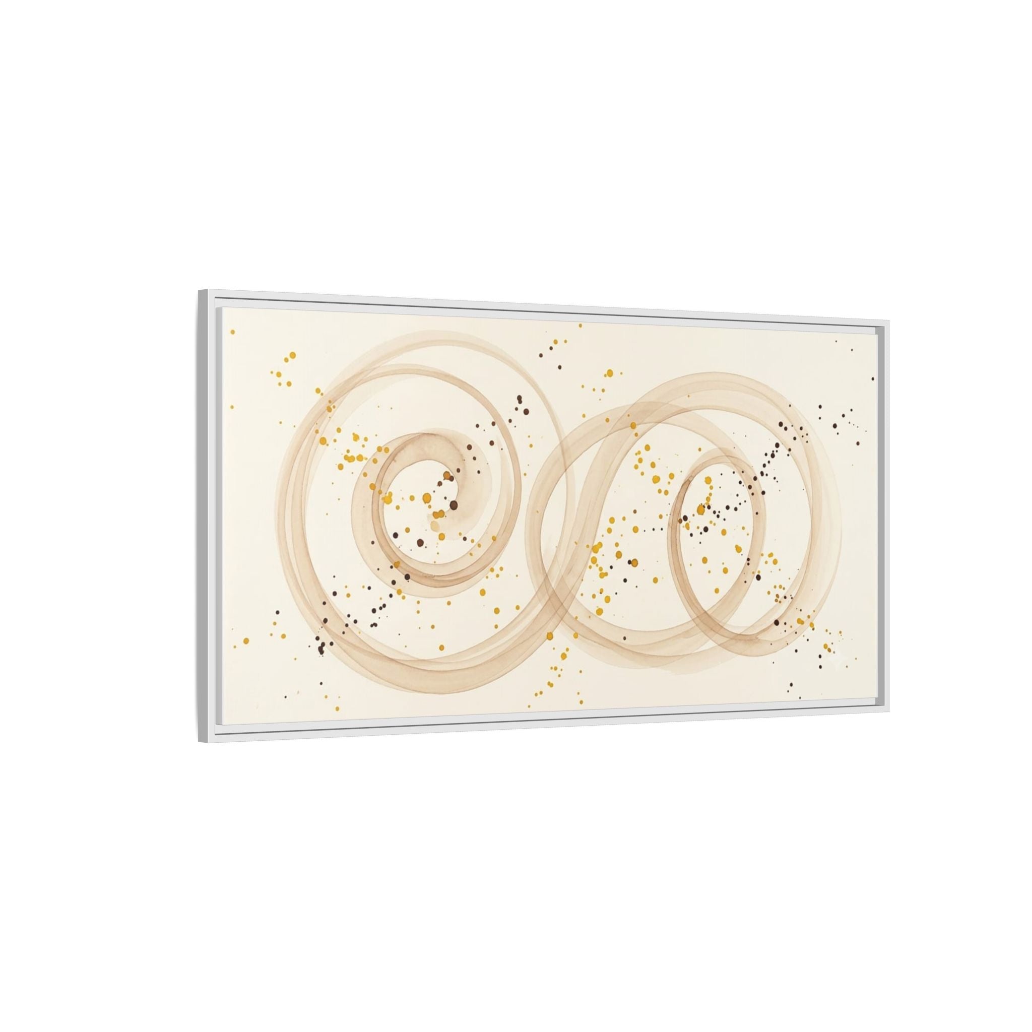 Golden Harmony – Abstract Beige and Gold Canvas Wall Art