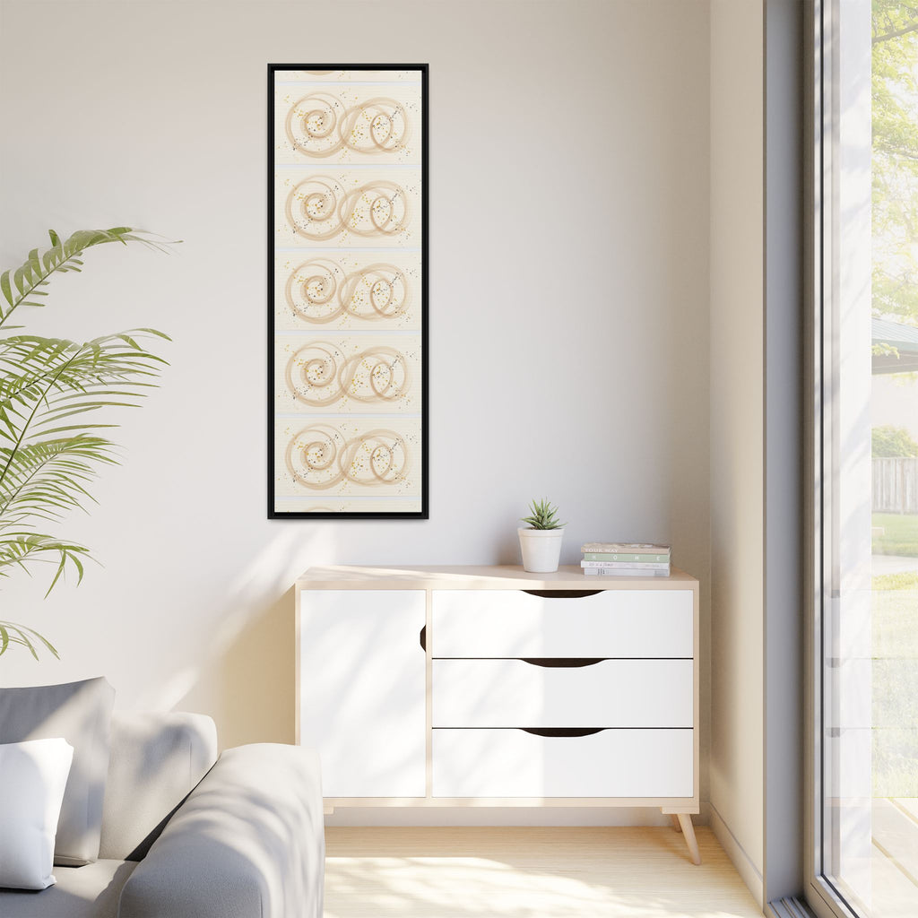 Golden Harmony – Abstract Beige and Gold Canvas Wall Art