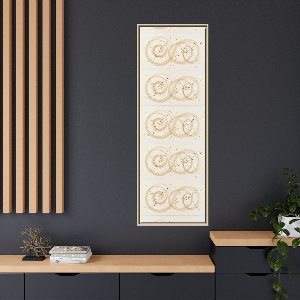 Golden Harmony – Abstract Beige and Gold Canvas Wall Art