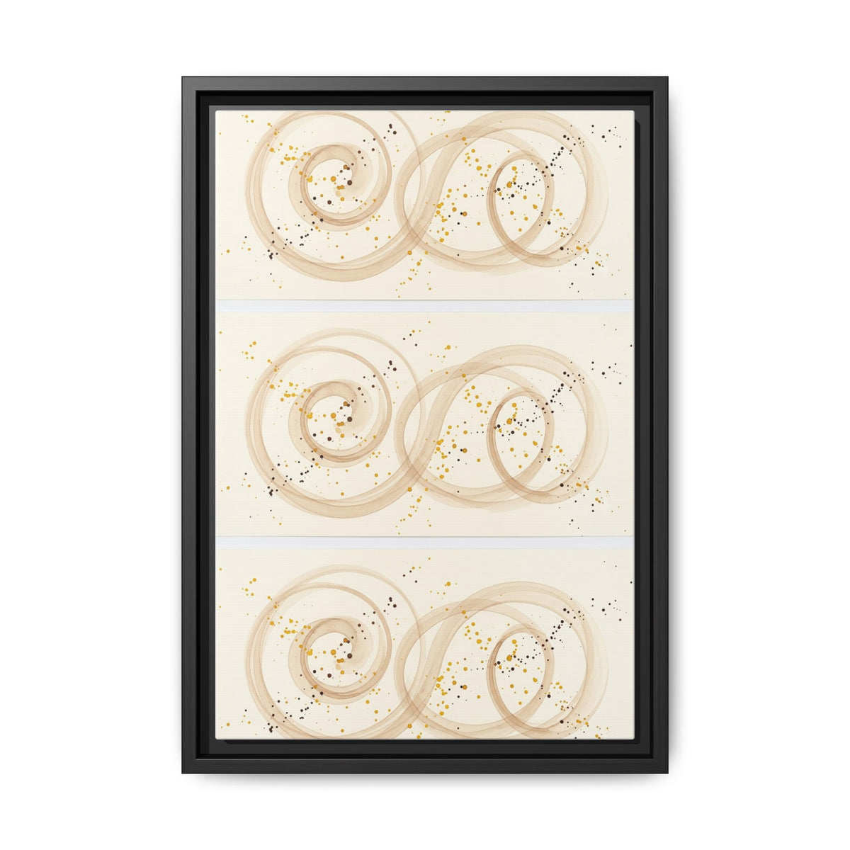 Golden Harmony – Abstract Beige and Gold Canvas Wall Art