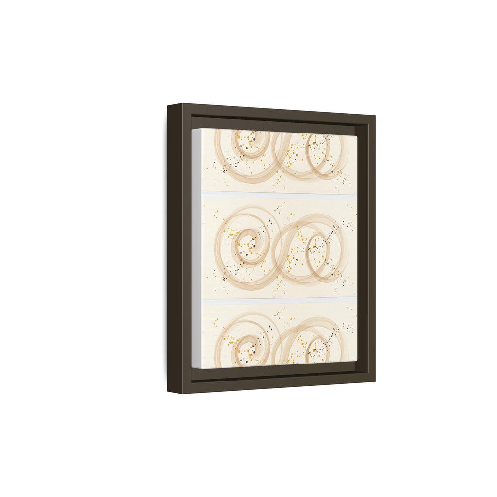 Golden Harmony – Abstract Beige and Gold Canvas Wall Art