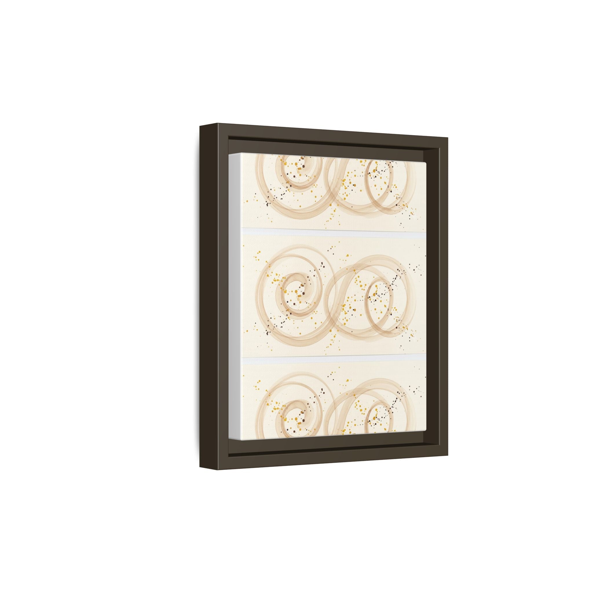 Golden Harmony – Abstract Beige and Gold Canvas Wall Art