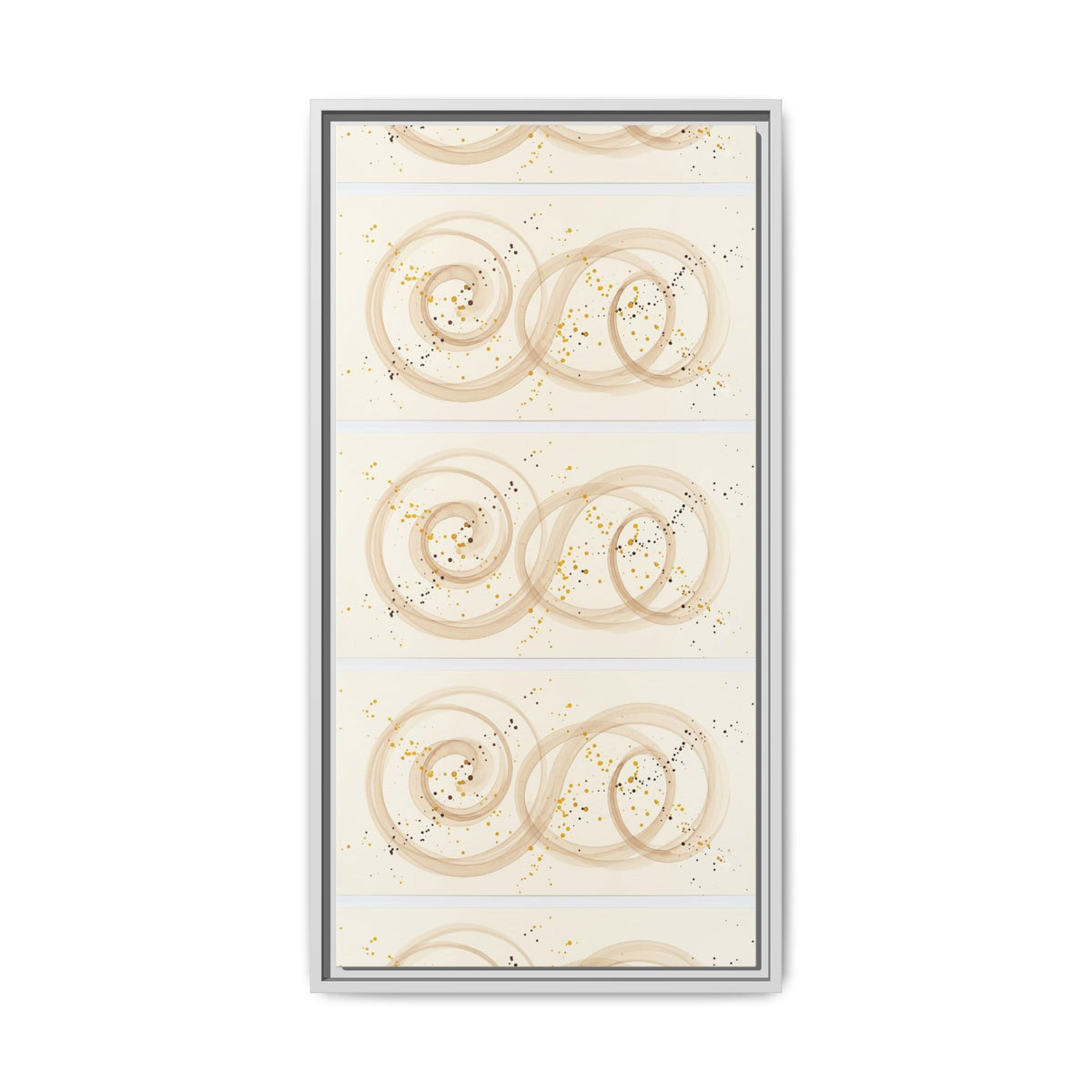 Golden Harmony – Abstract Beige and Gold Canvas Wall Art