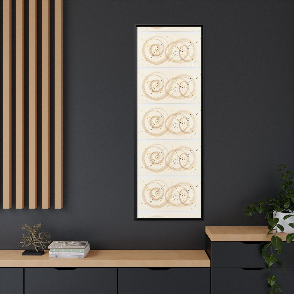 Golden Harmony – Abstract Beige and Gold Canvas Wall Art
